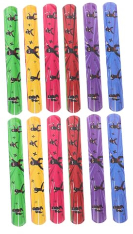 LOPUNER 24stücke Pack Ninja-schnapparmbänder Für Junge Mädchen Halloween-partygeschenke Süßes Oder Saures Leckereien Klassenzimmer-preis Partyzubehör Lustige Armbänder Aus Pvc