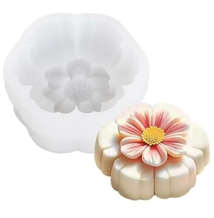 Stampi in silicone per pasticceria a forma di fiore, riutilizzabili, per dolci