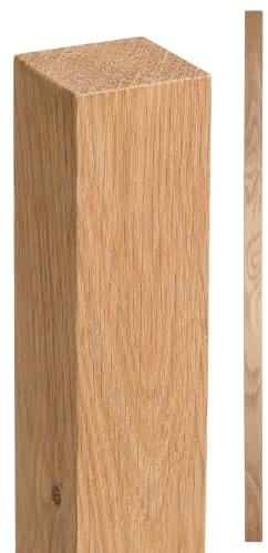 Plain Square Oak Stair Spindles (Balusters) 32mm x 900mm Unfinished - Pack of 10