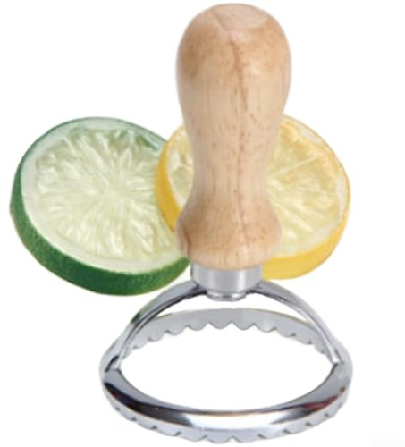 Juego de cortadores de galletas de aleación de zinc con mango de madera, galletas en relieve para hornear pasteles, albóndigas y diversas formas, incluyendo patrones redondos, cuadrados, de corazón y
