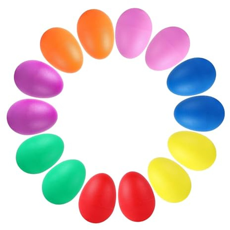 F Fityle Eierrasseln, Eier-Maracas, sensorisches Spielzeug, Musikinstrumente, musikalische Handpercussion-Rasseln für Klassenzimmer, Vorschule, 14 Stück