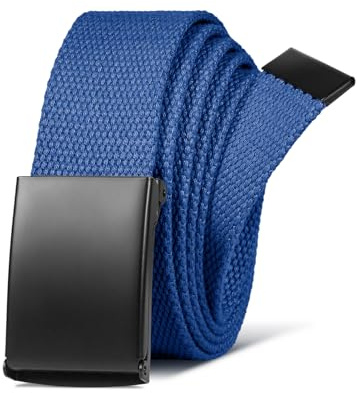 LXMY Gürtel Herren Ohne Löcher - Stufenlos Verstellbar Canvas Stoff Gürtel - Outdoor Business Arbeitsgürtel Passt Überall Hin