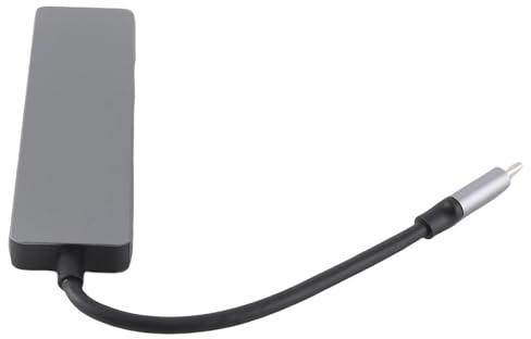 Walmeck USB C Hub 5 en 1 Estación de Acoplamiento Adaptador Multipuerto 4K HD RJ45 Ethernet PD Carga para MateBook Gris Oscuro