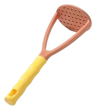 Schiacciapatate manuale in plastica, utensile da cucina domestico for schiacciare patate, aglio e cibi morbidi(Orange)