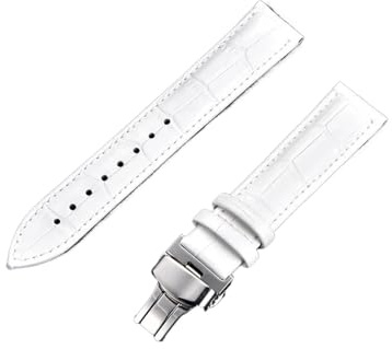 Cong Yi 18 mm 20 mm 22 mm 24 mm bambomönster rem fjärilsspänne business casual klockarmband klocktillbehör grön, 24mm, Läder, Ingen ädelsten