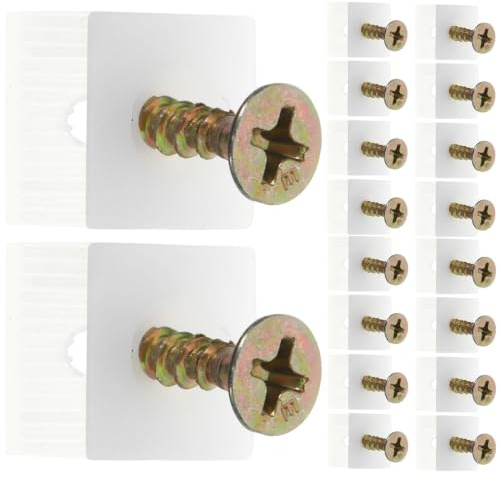 Healifty Cuñas de Soporte para Cajones Tornillos 3.5x16mm, 50piezas Abs y Hierro, Proporciona Estabilidad y Alineación Correcta para Uso Comercial y Doméstico