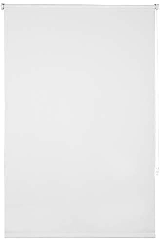 EUGAD Verdunklungsrollo ohne Bohren Thermorollo Klemmfix Seitenzugrollo mit gleichfarbige Zubehör und Beschichtung, Sonnen-, Sicht-Schutz usw. Klemmrollo für Fenster & Türen, Weiß 90x160 cm
