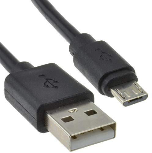 NoveltyThunder For Samsung Galaxy A10, A10e, A10s 3M Extra Long Fast Charger Micro USB Cable Power Lead Data Sync (Black)