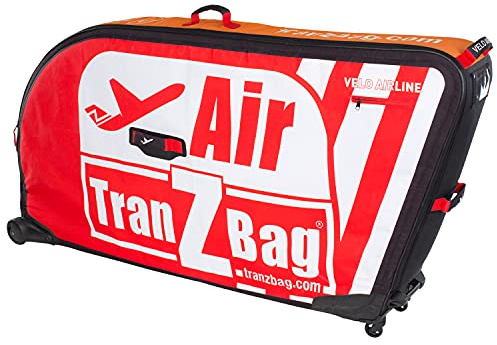 TranZbag EVOC AIR Fahrrad-Transporttasche, red | aufblasbare Fahrrad Packtasche, Radzubehör, platzsparende Fahrrad Transporttasche mit 4 Rädern, für Reise- & Lufttransport