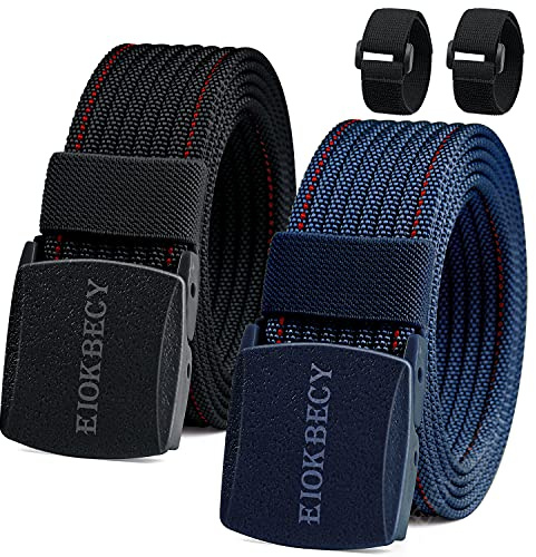 EIOKBECY Gürtel Nylon, Männer Militär Taktischer Gürtel, Kunststoff Canvas Belt schnell durch die Flughafen sicherheit, für militärische Übungen und Draussen Sportarten