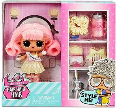 L.O.L. Surprise! Hair Hair Hair Sammelpuppe - ZUFÄLLIGE AUSWAHL - Puppe mit Haaren zum Frisieren - 10 Überraschungen zum Auspacken - Inkl. Outfit und Accessoires - Geschenk für Kinder ab 4 Jahren