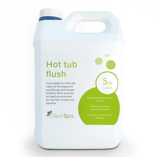 ClearSpa Hot Tub Flush 5L - Spa System Flush 5ltr, Hot Tub Flush Cleaner - breaks down and removes biofilm build up, dirt, oils, unpleasant smells from your internal spa & hot tub pipes