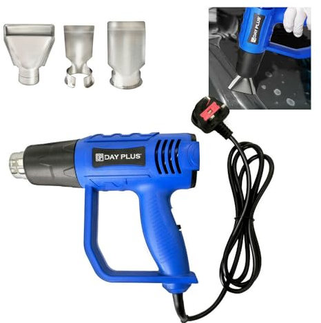 Electric Heat Gun for Painting Stripping, 2000W Hot Air Gun Tool 300℃ & 600℃ 2 Temperature Modes Heater for Wallpaper Stripping Wood Remover/Shrinking PVC/Varnish/DIY/BBQ, Red