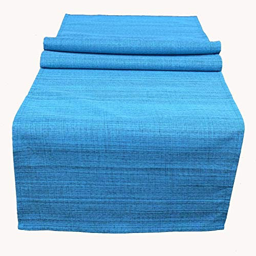 texpot Tischläufer 40 x 140 cm türkis Outdoor wetterbeständig Terasse Lounge Balkon