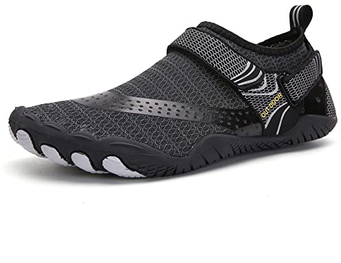Eivaza Badskor, vattenskor, vattenskor, strandskor, snabbtorkande simskor, ventilerande barfotaskor, surfskor, badstrumpor för män, kvinnor, barn, storlek 35–48, 43 EU