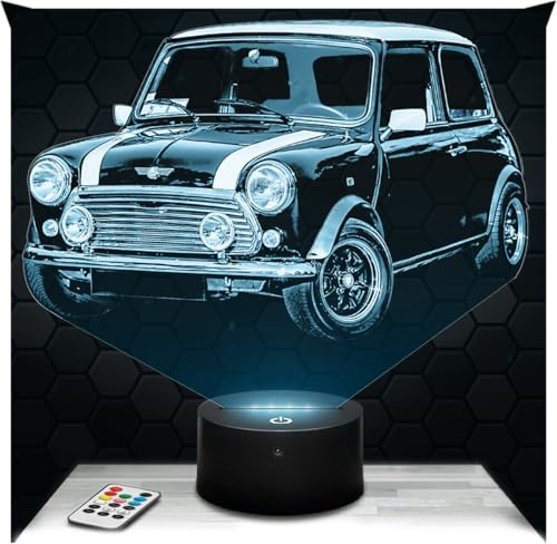 Lampephoto.fr - Car Mini Night Light 3D Lamp 3D LED Illusion Lamp, Christmas Birthday Gift Idea for Boys and Girls Night Light for Child or Adult Bedroom, Gifts Merchandising