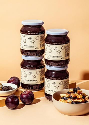 KoRo – Purea di prugne 100% frutta 4 x 800 g – Puro piacere della frutta – Senza zuccheri aggiunti – Ottimo per il pane e per i dolci