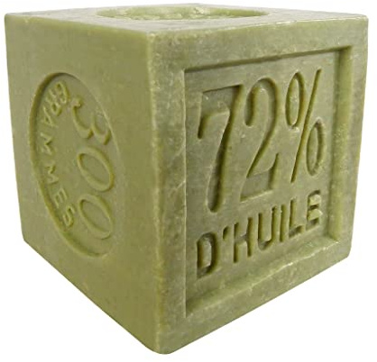 SudoreWell® Savon de Marseille Würfelseife Olive 300g Cube mit 72% Olivenöl, 100% natürlich ohne Farb- und Duftstoffe