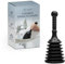CUQOO Desatascador de fregadero resistente, cabeza grande, de grado industrial, desatascador de drenaje flexible para baños, cocinas y duchas