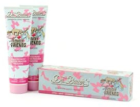 Dr. Bauer's Lovely Friends Zahnpasta Prinzessin, Glitzer-Figuren, 2x90ml | Vegane Zahnpflege mit Xylitol gegen Karies, Glitzer-Tierfiguren aus Pflanzen-Cellulose lösen sich beim Putzen auf