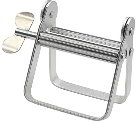 Spremitore per dentifricio, spremitore per tubi in metallo, spremitore per dentifricio in metallo, strizzatore per tubi di vernice in acciaio inossidabile per dentifricio, cosmetici, unguenti, vernici