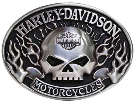 Harley-Davidson Herren Immunity Skull Gürtelschnalle Antik Nickel Finish