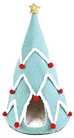 HALAHAI Hundebett Katzenbett Four Seasons Universal-Haustierbett, Weihnachtsbaum, Katzennest, Bequemer Plüsch, Grüner Zwinger, Heimtierbedarf, Hauskatzenbett Hundekorb Hundesofa (Size : 45 * 60cm)
