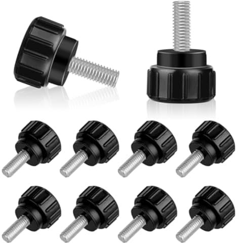 CENMEN 10 Stück Flügelschrauben, M-Schrauben, 4 x 10 mm, Rändelschrauben, mechanische Befestigung für Türen mit Stahlgewinde