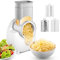 HuuppHip 150W Electric Cheese Grater,Electric Rotary Grater for Vegetables & Fruits,Automatic Spiralizer with 3 Sets of Interchangeable Blades of Different Shapes for Cheese, Cucumber, Carrot