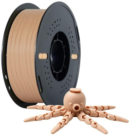 Kingroon PLA Filament 1.75mm, PLA 3D Drucker Filament Maßgenauigkeit ±0,02mm, 1KG Spule (2.2 LBS) PLA Filament für 3D Drucker, Hautfarbe