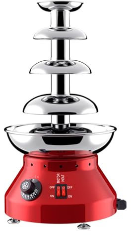 Hydravex Máquina eléctrica para Fuente de Chocolate de 4 o 5 Niveles, Juego Grande para Fondue, configuraciones Ajustables, función para Mantener Caliente, derretir Chocolate, para Fiestas,4Tiers