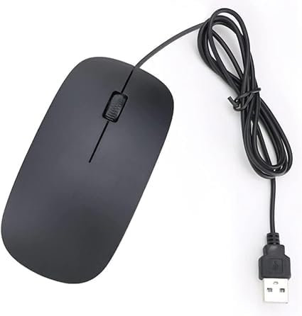 Ultra-Slim USB optical wired mouse for Laptop Computer Desktop, universal Mice Wire for Gaming Home Business Office Scroll Wheel Roller, Ergonomic Smooth Tracking, Hand Comfortable