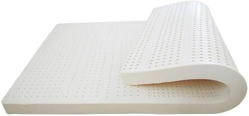 Generisch Topper aus Naturlatex, Matratzenauflage aus Bio-Latex, weicher Matratzentopper, tragbar, lindert Druck, 5 cm Dicke Latexmatratze mit Bio-Bezug (90 x 200 cm), 5 cm/2 Zoll