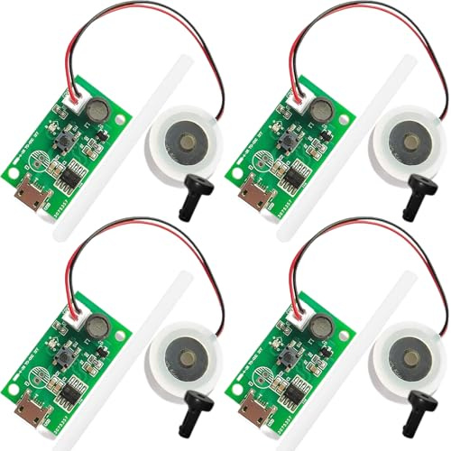 GRUUI 4 PCS 20MM Ultraschall-Nebelhersteller Fogger ZerstäUber | ZerstäUber Filmplatte ZubehöR Luftbefeuchter Gummidichtung mit Zeitschalter Luftbefeuchter Zubehör