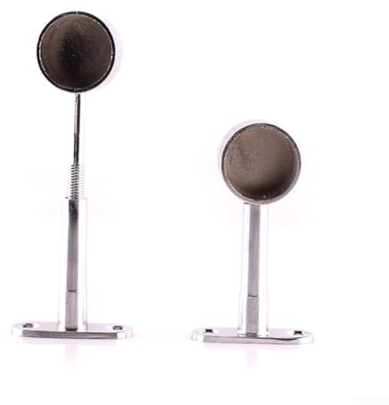 Runde Chrom-Stützhalterung mit verstellbarer Länge für 25 mm für Schrankschienen-Rohrinstallation (B )