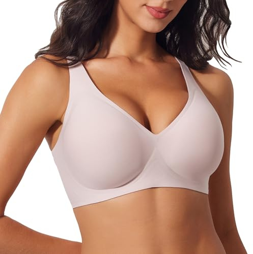 COLOMI Donne Reggiseno Senza Cuciture V Reggiseno Senza Fili Reggiseno Imbottito Comfort Reggiseno di Sostegno Senza Fili Bralette Donna Bralette