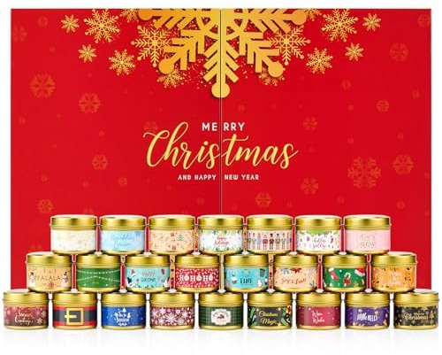 Kerzen Adventskalender 2026 Frauen Männer | Adventskalender Duftkerzen Weihnachtskalender mit 24 Duftkerzen, Weihnachtskalender Geschenk für Erwachsene und Paare