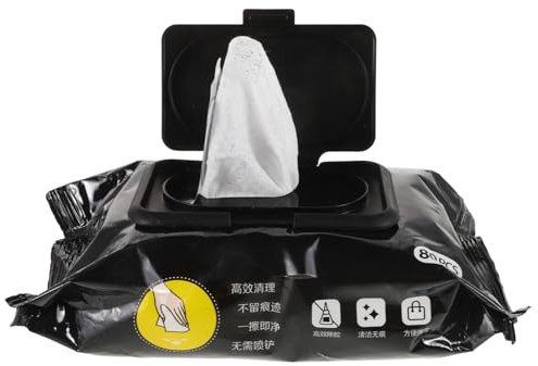 Cabilock Car Glue Remover Wipes 80 Sheets Pack White Non-woven Fabric for Adhesive Removal and Versatile Use, Portable Cleaning Wipes Suitable for Home and Office Car Care