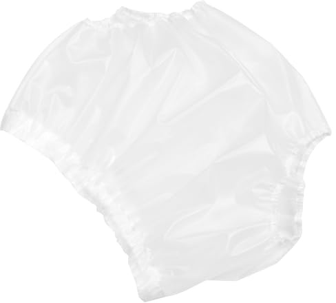PACKOVE Pantaloni Protezione Efficiente in Tpu Riutilizzabili Impermeabili per Incontinenza Vita 66-100 Cm Copri Pannolino Bianco per Adulti per Uomini e Donne