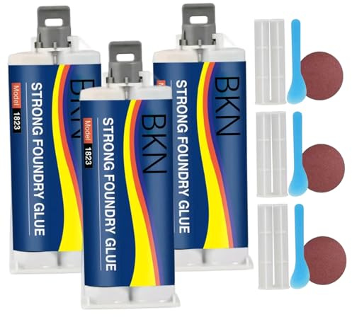 3er-Set starker Gießereikleber für Metall, hochtemperaturbeständiger und wasserfester Metallkleber, 100 ml Allzweck-Reparaturset für Gussteile