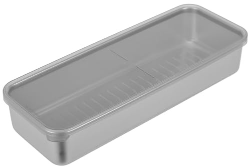 OKUMEYR Caja de Almacenamiento para Bacon de Acero Inoxidable con Tapa Transparente Hermética y Duradera Contenedor Versátil para Conservar Alimentos Frigorífico