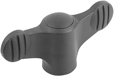 KIPP Flügelgriff - Thermoplast, Innengewinde - M5, A=50Mm - schwarzgrau - Komponent Stahl, 4 Stück, K0274.105