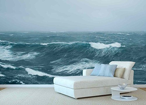 Fotomural Vinilo Pared Marea Mar 200x150cm | Ideal para la decoración de comedores, salones, habitaciones | Mural Económico y Original