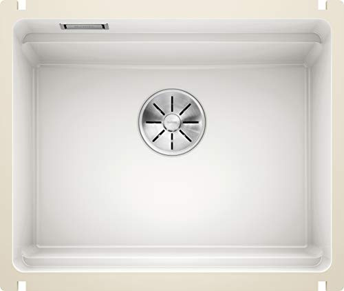 BLANCO ETAGON 500-U | Keramik kristallweiß glänzend | Einbauart: Unterbau | für 60 cm breite Unterschränke | Systemkonzept mit vielseitig verwendbaren ETAGON-Schienen | [54x45,6x21,2 cm]