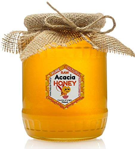 Natural Food - Miele di Acacia da Europa - 1,1 kg - Fresco - Non Pastorizzato, Naturale, Crudo - Molto Sano e Gustoso - Barattolo di Vetro - Fatto dalle Api - 1,1kg