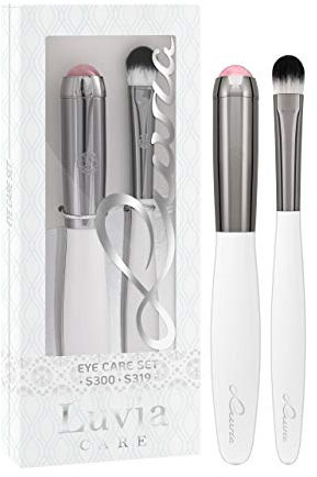 Luvia Augenpflege Set Inkl. Rosenquarz Roller S300 & Augenpinsel Für Feuchtigkeitscreme, Creme, Masken, Gesichtsmaske, Augenmasken & Serum