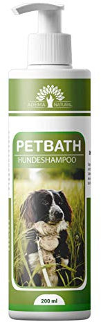 Adema Natural® PETBATH - Hundeshampoo - Shampoo für Hunde und Welpen gegen Juckreiz - bei Fellgeruch - Milben - Flöhe - Läuse - Pilz oder Fellwechsel - 200 ml