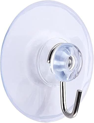 YANGWEN 5 Pièces Crochets à Ventouse Amovibles Transparent pour Salle de Bains et Cuisine - Cintres Muraux avec Ventouses pour Serviettes de Douche et Accessoires (45mm)