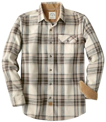 Dubinik® 6 oz Chemise Flanelle Homme Douce Rétro Manches Longues À Carreaux Casual Chaude Regular Fit