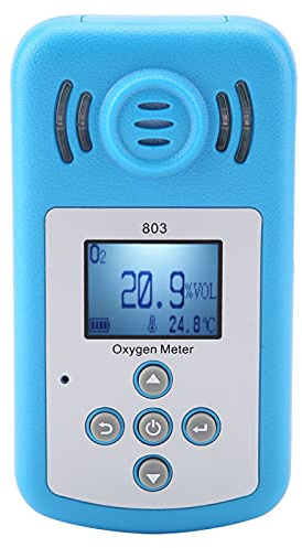 Rilevatore di gas di ossigeno, 803 rilevatore di perdite di gas di ossigeno con display digitale blu -10~+50℃ per metallurgia, centrale elettrica, prodotti chimici